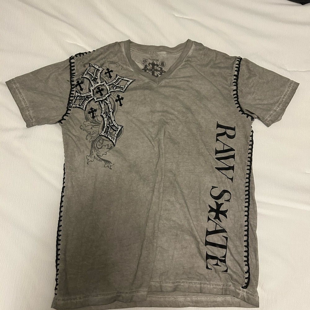Raw State Gray Graphic Tee
